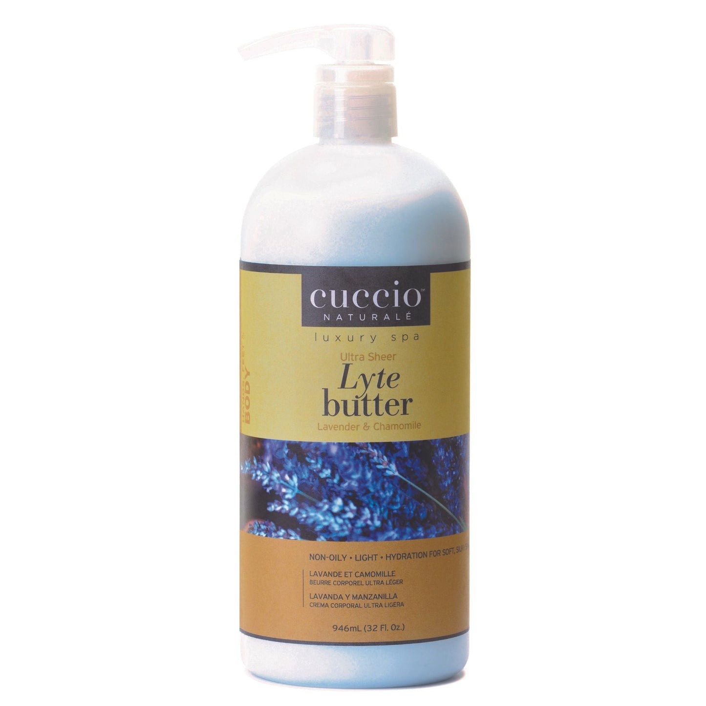 Cuccio -  Lyte Ultra Sheer Body Butter Lavender & Chamomile 32oz