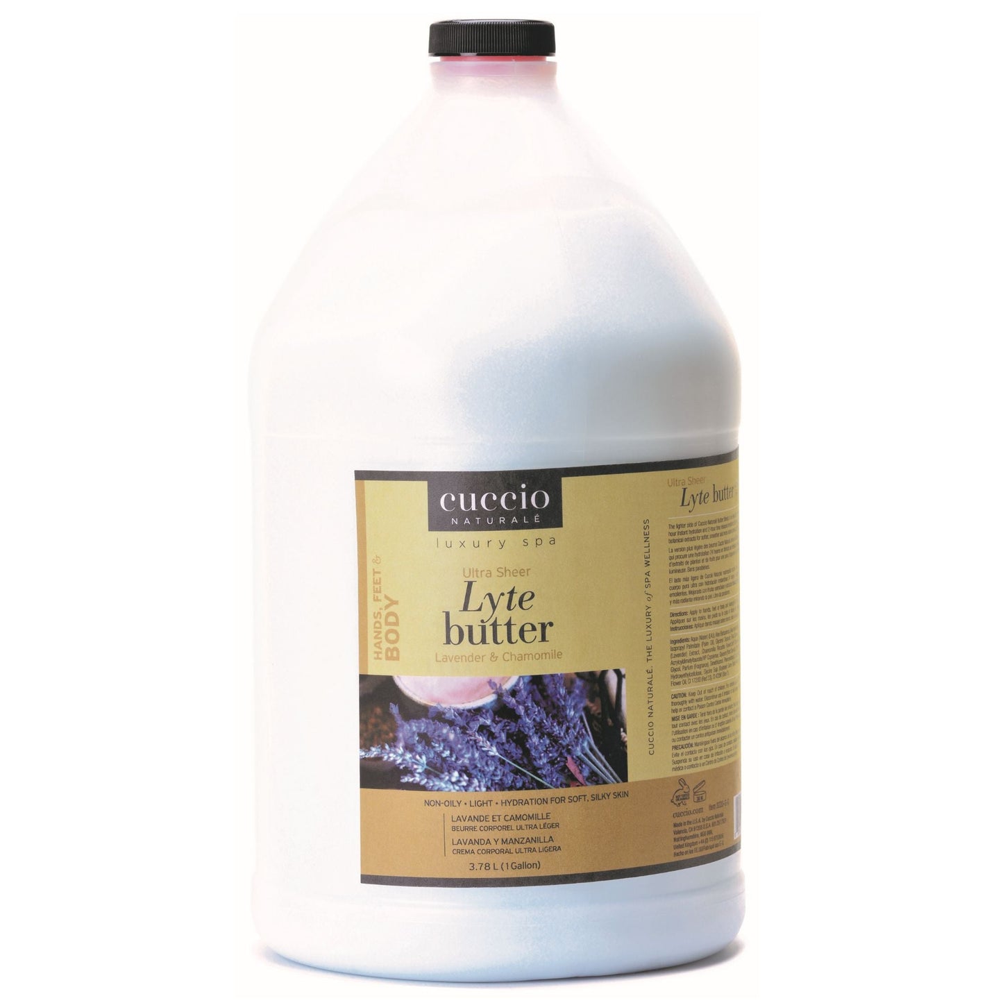 Cuccio -  Lyte Ultra Sheer Body Butter Lavender & Chamomile Gallon