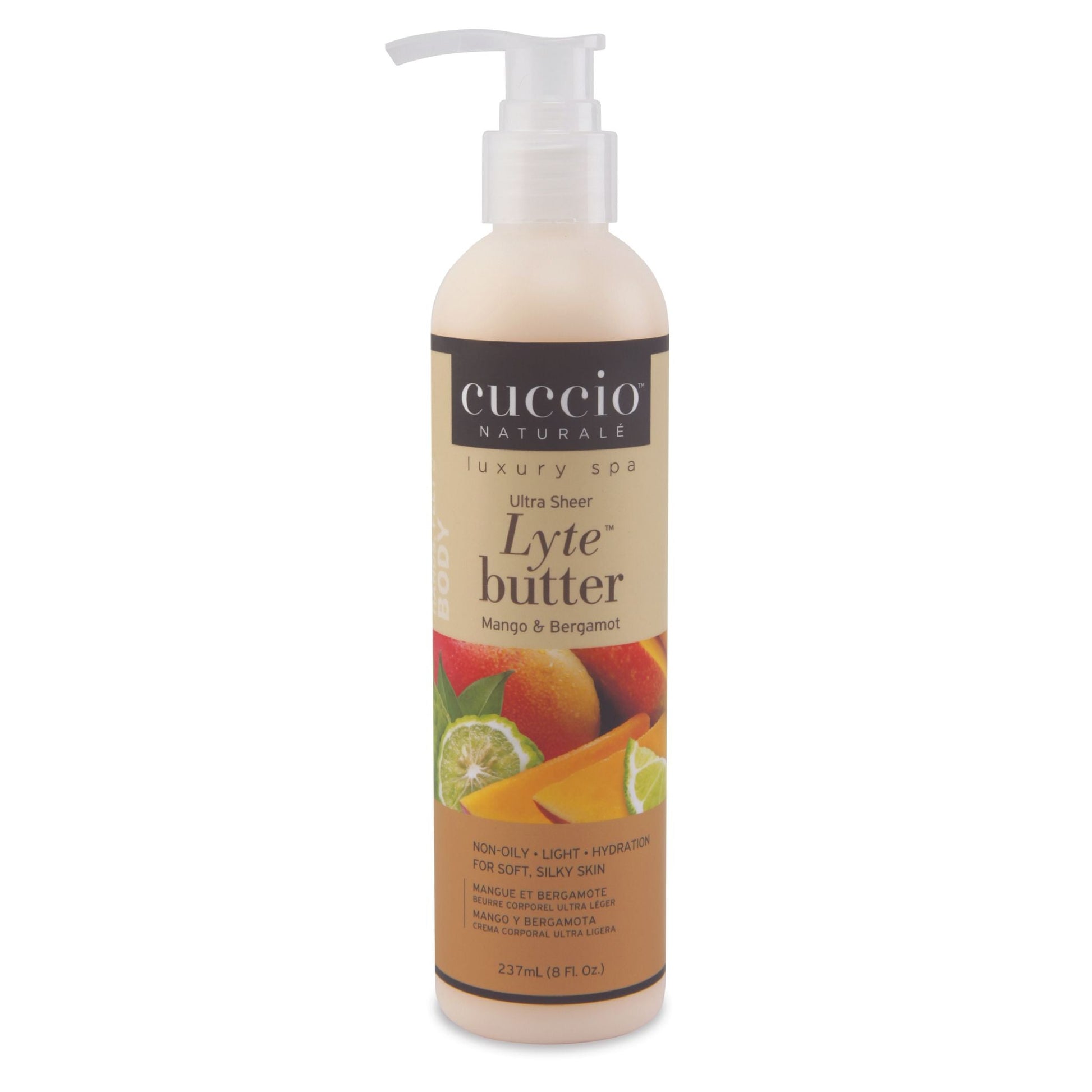 Cuccio -  Lyte Ultra Sheer Body Butter Mango & Bergamot 8oz