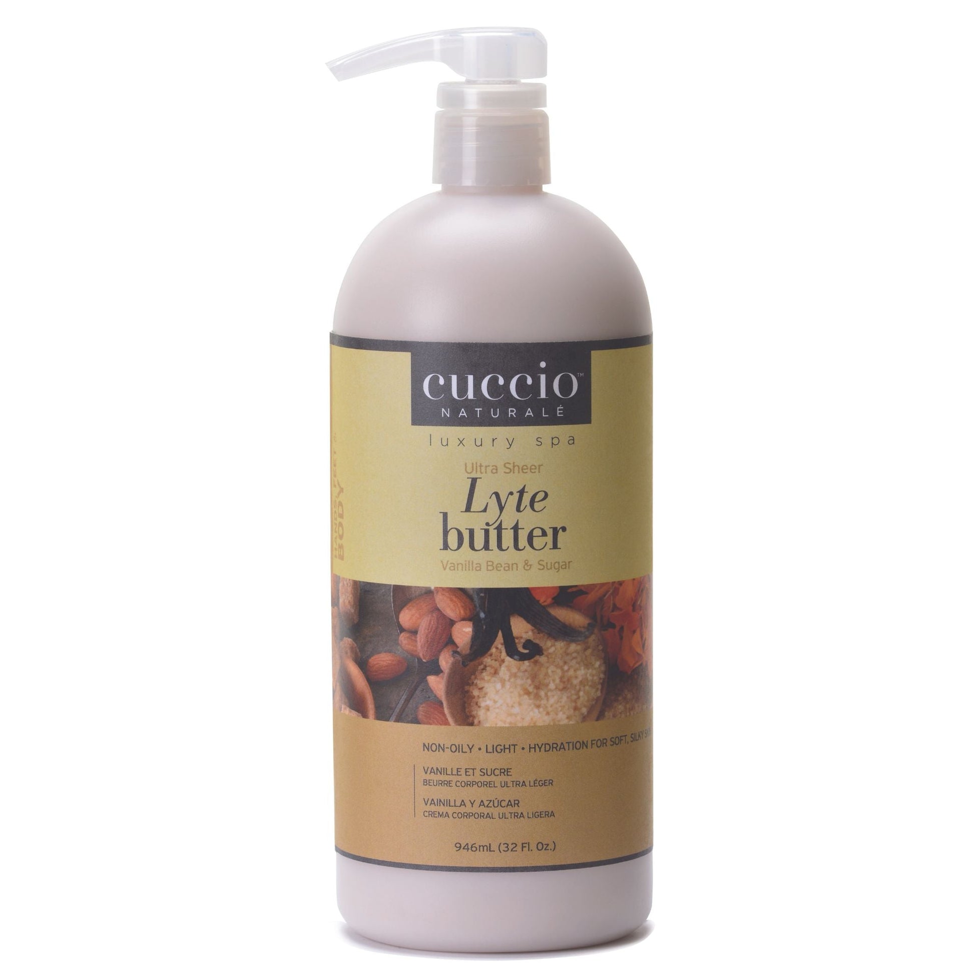 Cuccio -  Lyte Ultra Sheer Body Butter Vanilla Bean & Sugar 32oz