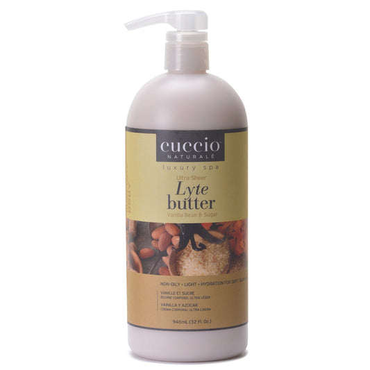 Cuccio -  Lyte Ultra Sheer Body Butter Vanilla Bean & Sugar 32oz