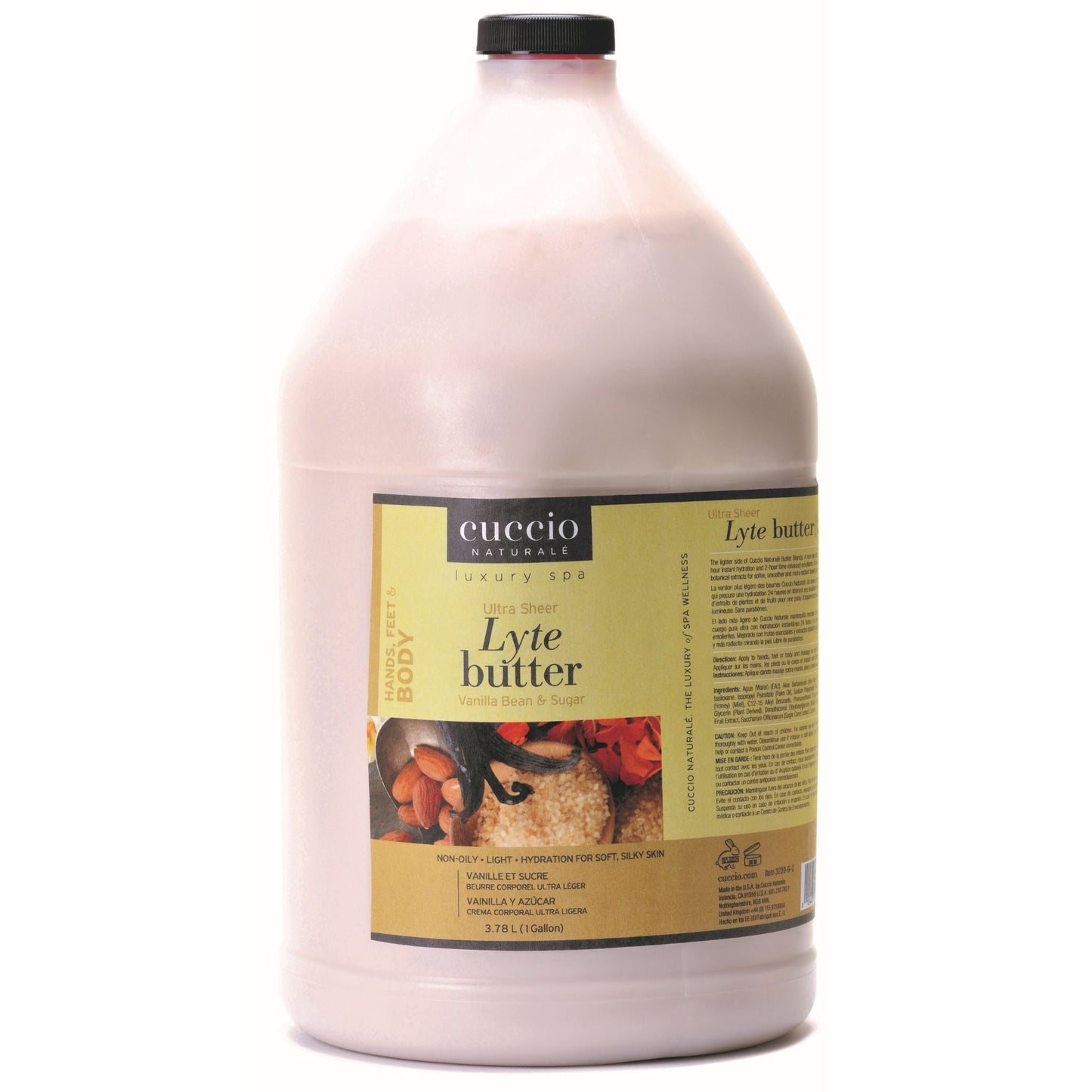 Cuccio -  Lyte Ultra Sheer Body Butter Vanilla Bean & Sugar Gallon