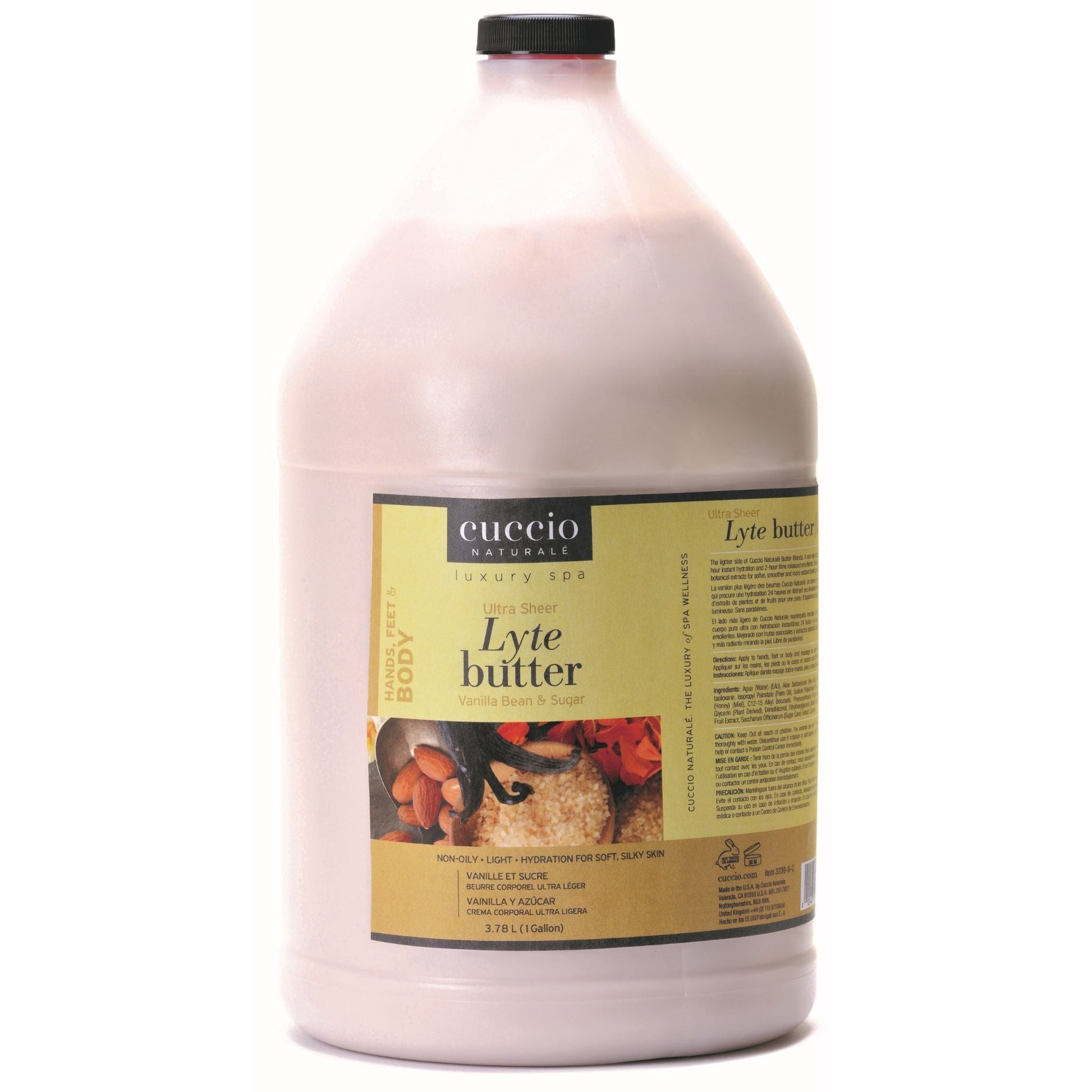 Cuccio -  Lyte Ultra Sheer Body Butter Vanilla Bean & Sugar Gallon