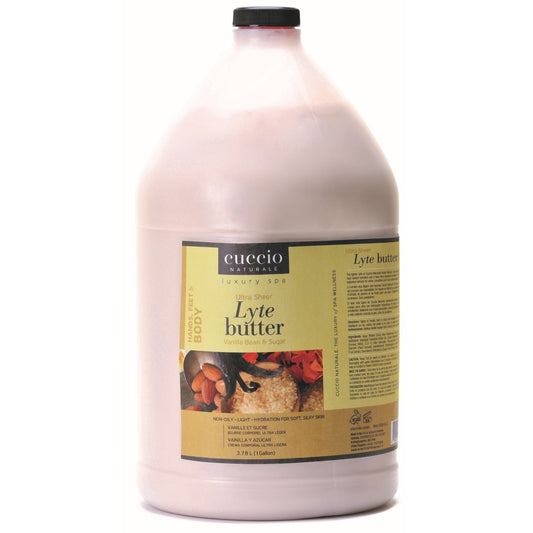 Cuccio -  Lyte Ultra Sheer Body Butter Vanilla Bean & Sugar Gallon